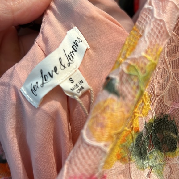 For Love And Lemons Floral Midi Dress - Pink and Red - Picture 9 of 10